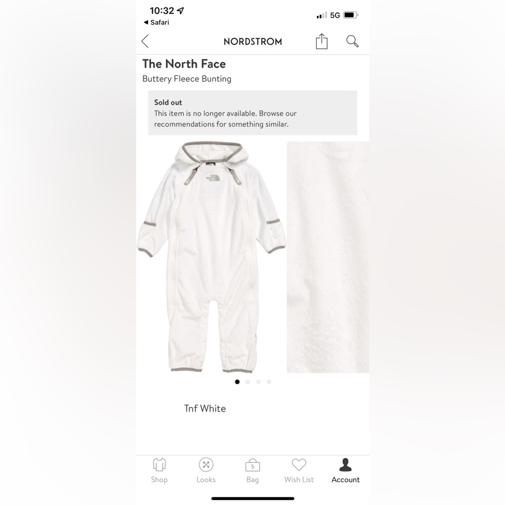 North Face fleece bunting